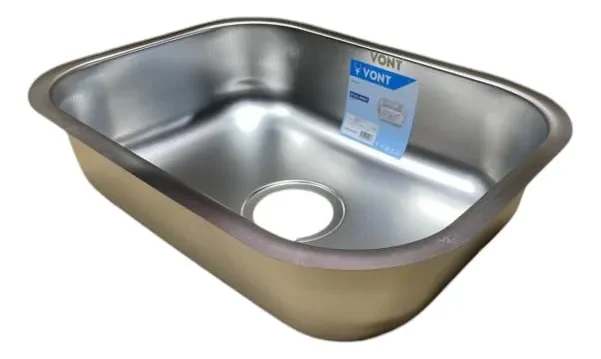 Bacha Pileta Cocina 47cm X 35cm X 15cm Con Sopapa Vont Bt605 Plateado - Stock disponible - Casa y Jardín