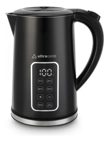 Pava Eléctrica Ultracomb Pe4930 Con Pantalla Táctil Y Selector De Temperatura - Negro - Stock disponible - Electrodomésticos