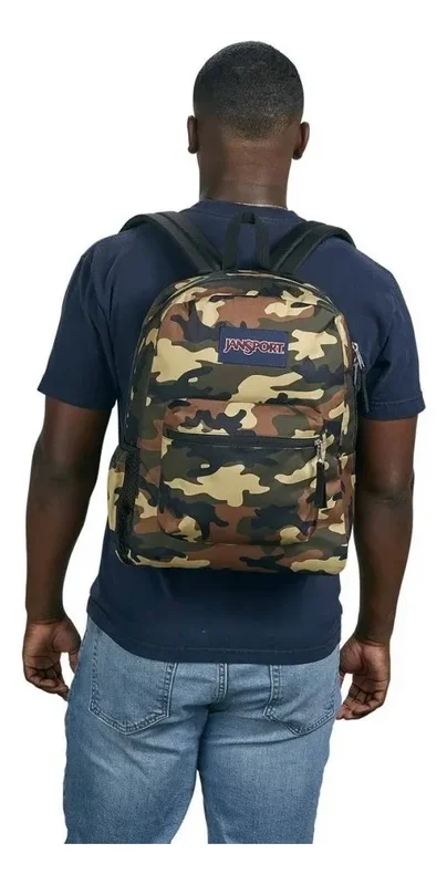 Mochila Urbana Jansport Cross Town Verde musgo Estampado 26 L - Stock disponible - Equipajes y Bolsos