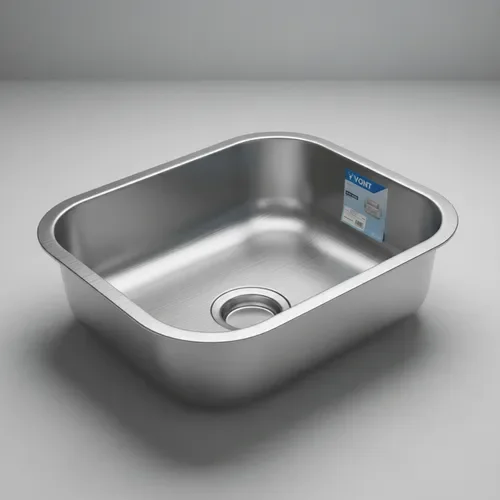 Bacha Pileta Cocina 47cm X 35cm X 15cm Con Sopapa Vont Bt605 Plateado - Stock disponible