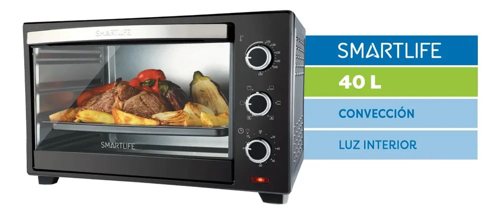 Horno Electrico Smartlife Conveccion 40L 1600W 5 Funciones - Stock disponible - Electrodomésticos