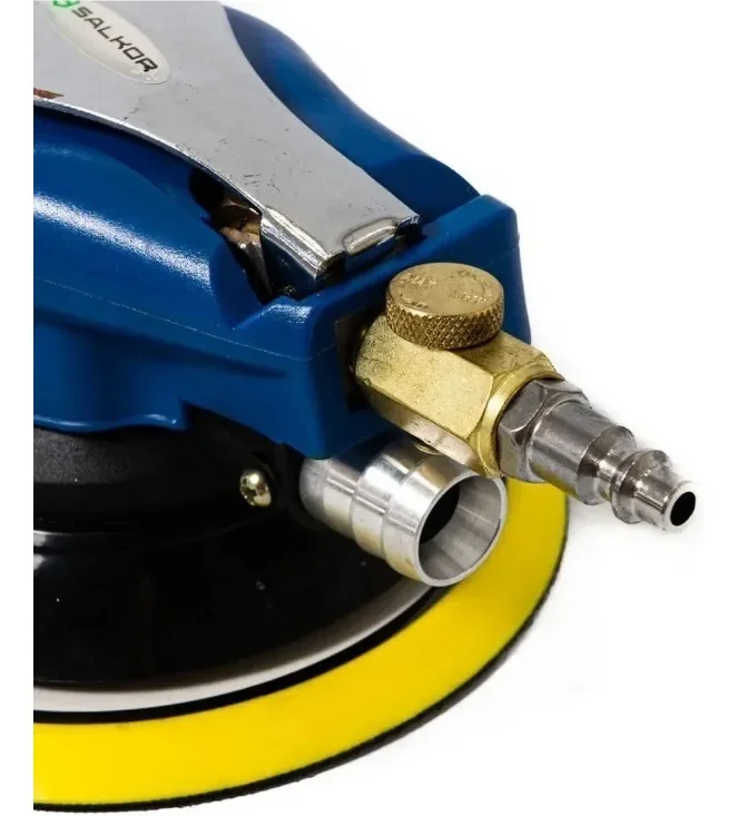 Lijadora Roto Orbital Neumática 6 Pulgada 150mm + Accesorios Color Azul - Stock disponible - Herramientas