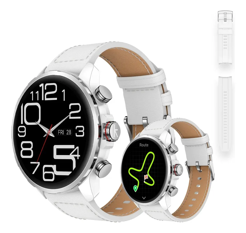 Reloj Relojes Smartwatch Inteligente Kieslect Kr Ultra3 Gps 5atm Gris Blanco Blanco Milanés - Stock disponible - Joyas y Relojes
