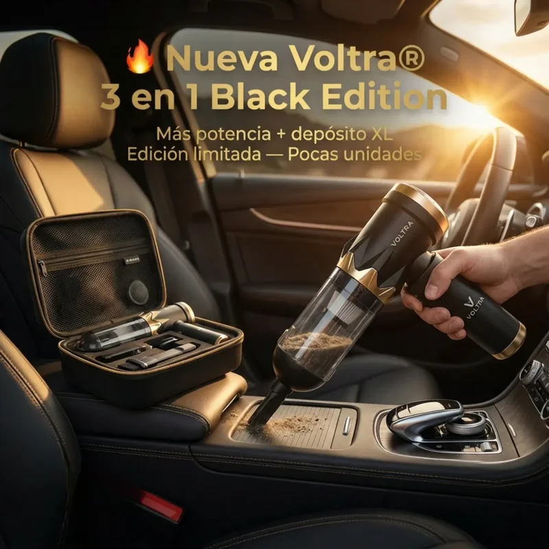 Aspiradora Sopladora 3 en 1 Voltra Black Edition Inalámbrica 450ml - Stock disponible - Electrodomésticos