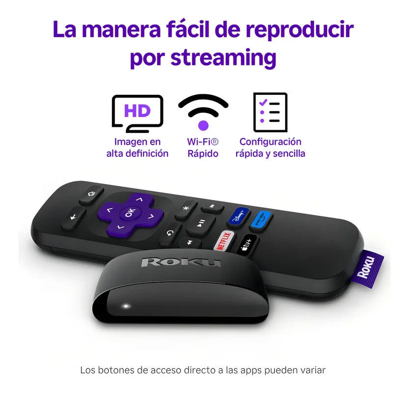 Roku Express 3960 Hd | Convertir Tu Tv En Smart | Tv Box | Chromecast | Apple Tv | Aparato Para Transformar El Tv Para Ver Netflix Y Youtube | Amazon Tv Stick. - Stock disponible - Electrónica