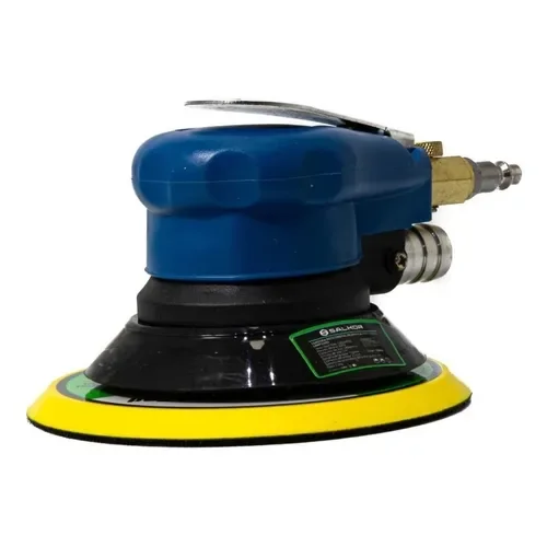 Lijadora Roto Orbital Neumática 6 Pulgada 150mm + Accesorios Color Azul - Stock disponible - Herramientas