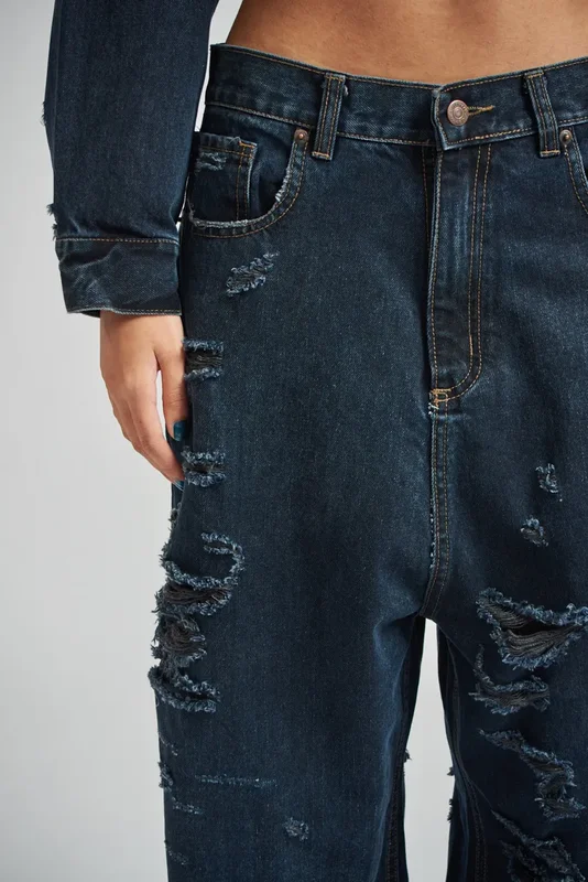 Mercado Jean Wider Darkblue De Mujer 47 Street - Stock disponible - Ropas y Calzados