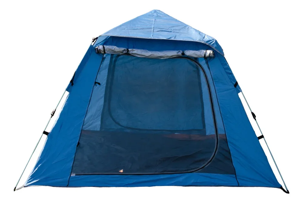 Carpa Autoarmable Para 6 Personas Dakota Automática 240x240x154cm Color Azul - Stock disponible - Deportes y Entretenimiento