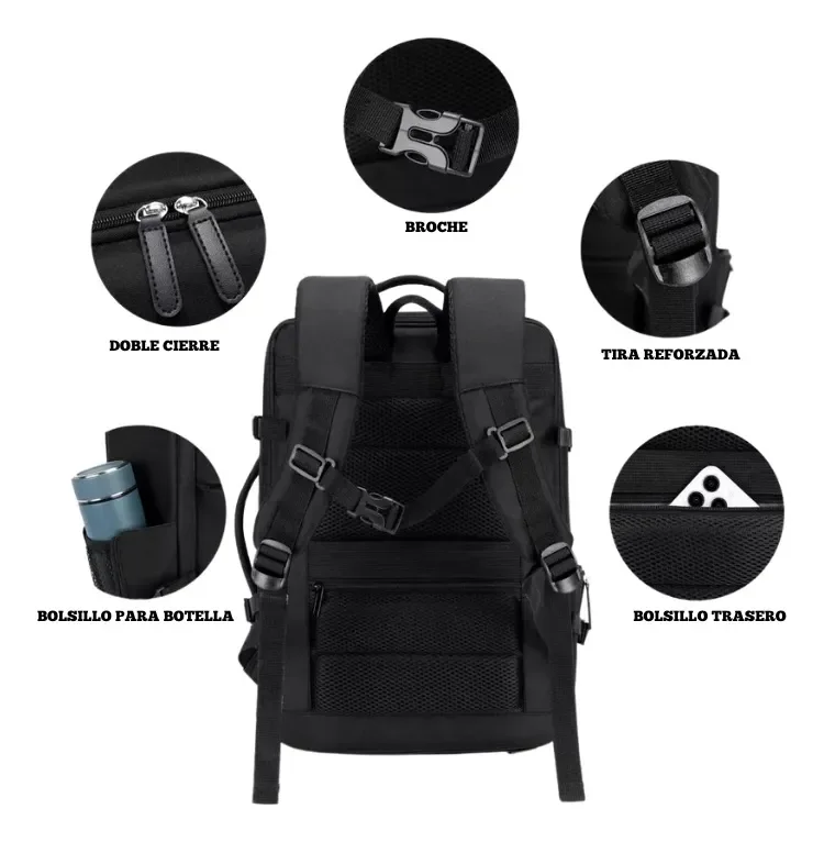 Mochila Viaje Carry On Equipaje Cabina Avion Viral Amazon - Stock disponible - Equipajes y Bolsos