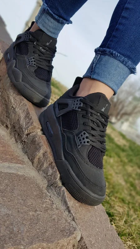 Zapatillas Nike Air Jordan 4 Retro Black Cat – Triple Black Originales | Envíos a todo Argentina - Ropas y Calzados
