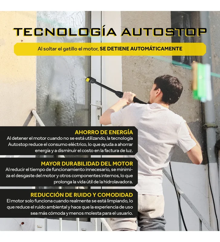 Agua Hidrolavadora Electrica Trent 2000w Alta Presion 2175 Psi Amarillo y Negro HLT407-2000-AC220V - Stock disponible