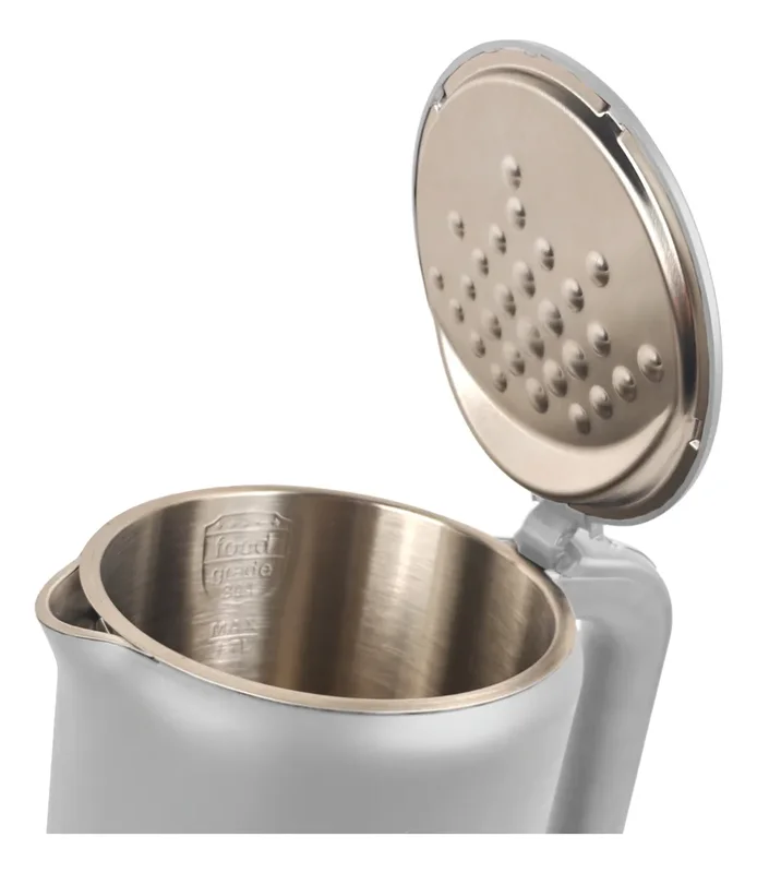 Pava Eléctrica Unnic Pantalla Digital Táctil Acero Inoxidable 1.7 L Temperatura Prestablecidas Ideal Para Mate Café Te Color Blanco - Stock disponible - Electrodomésticos