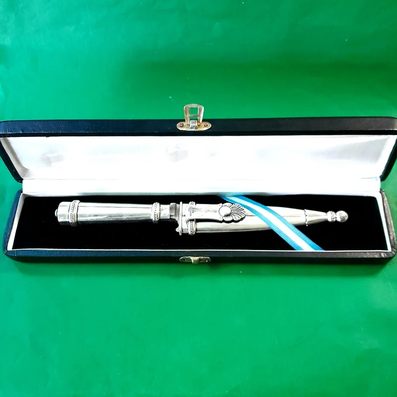 Antiguo Cuchillo Facón Plata 900Hoja Friedrich HerderÁbr. Solingen