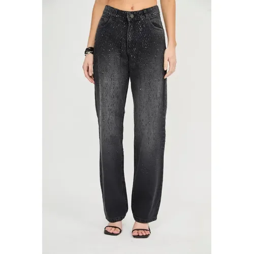 Jean Straight De Mujer Con Agujeritos Lory Uniongood - Stock disponible - Electrónica