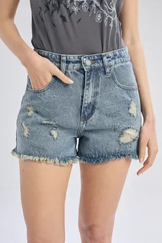 Short Denim Tiro Alto Mujer Sound Delaostia - Stock disponible - Ropas y Calzados