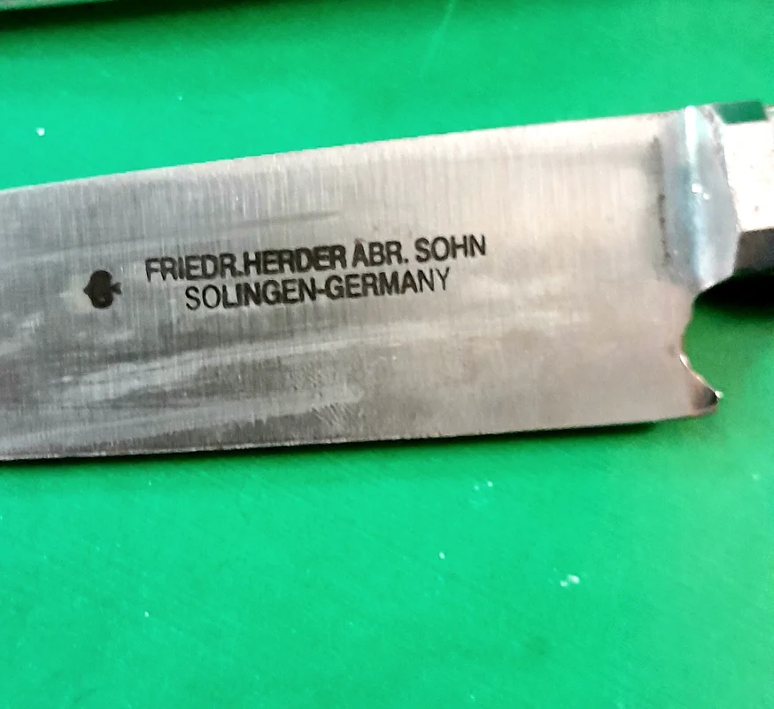 Antiguo Cuchillo Facón Plata 900Hoja Friedrich HerderÁbr. Solingen - Antigüedades