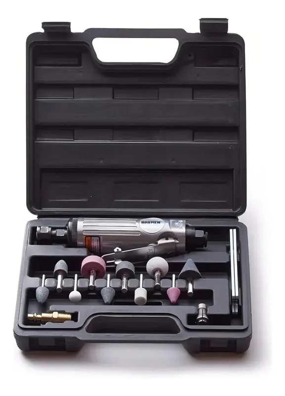 Amoladora Recta Neumatica Bremen® Kit 16 Pz Matriceria Torno - Stock disponible - Herramientas