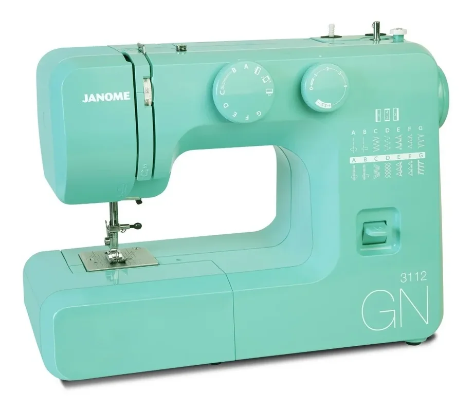 Telas maquina de coser Janome 3112 verde - Stock disponible