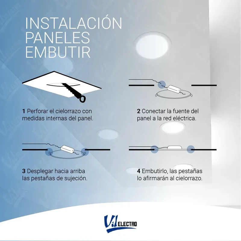 Panel Embutir Led 6w Aplique Luz Plafon Led Cuadrado X 10 - Stock disponible - Casa y Jardín