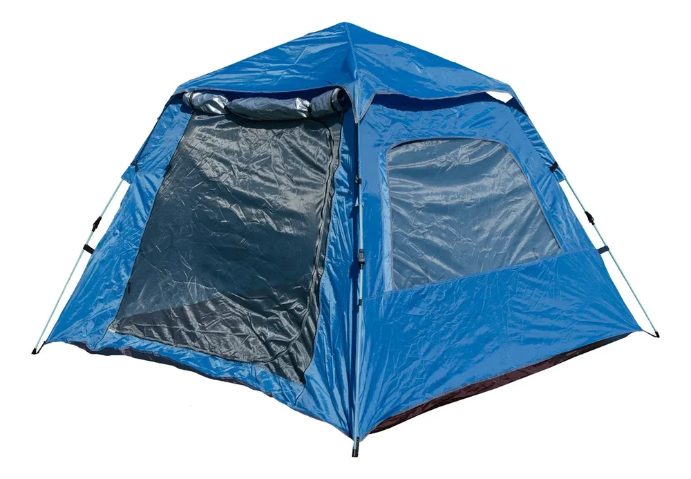 Carpa Autoarmable Para 6 Personas Dakota Automática 240x240x154cm Color Azul - Stock disponible - Deportes y Entretenimiento