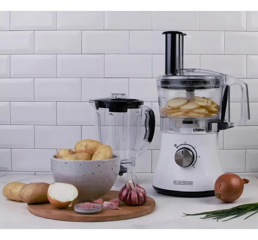 Multiprocesadora Black+Decker FP1002J-AR 750W blanca - Stock disponible - Electrodomésticos