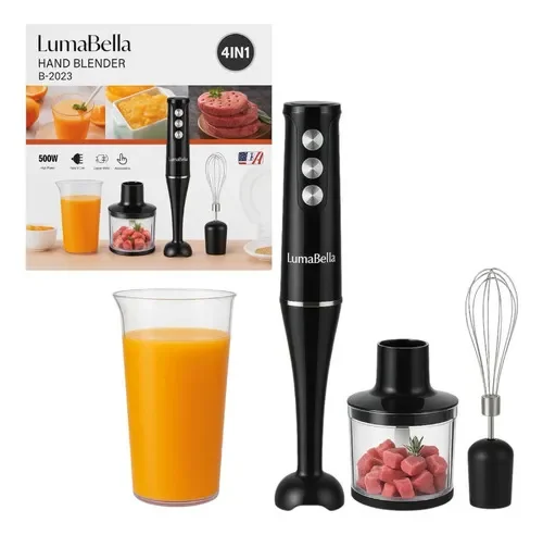 Minipimer Mixer Licuadora De Mano 4 En 1 500 W - Stock disponible - Electrodomésticos