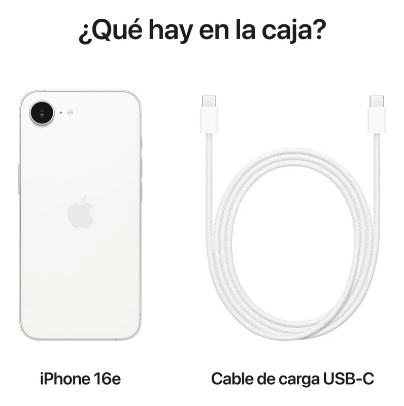 Apple iPhone 16e (128 Gb) - Blanco - Distribuidor Autorizado - Stock disponible - Telecomunicaciónes