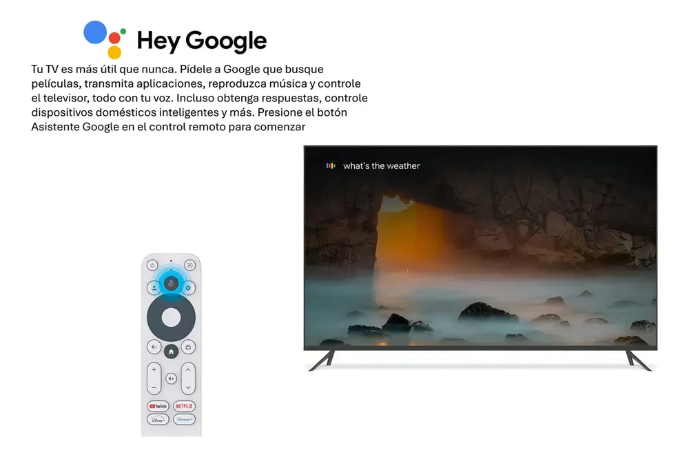 Onn Google TV 2023 Dispositivo Streaming Full HD Chromecast TV Stick 8GB 1.5GB RAM WiFi HDMI Control Remoto por Voz Asistente Google Netflix YouTube Disney+ Prime Video Negro - Stock disponible - Electrónica