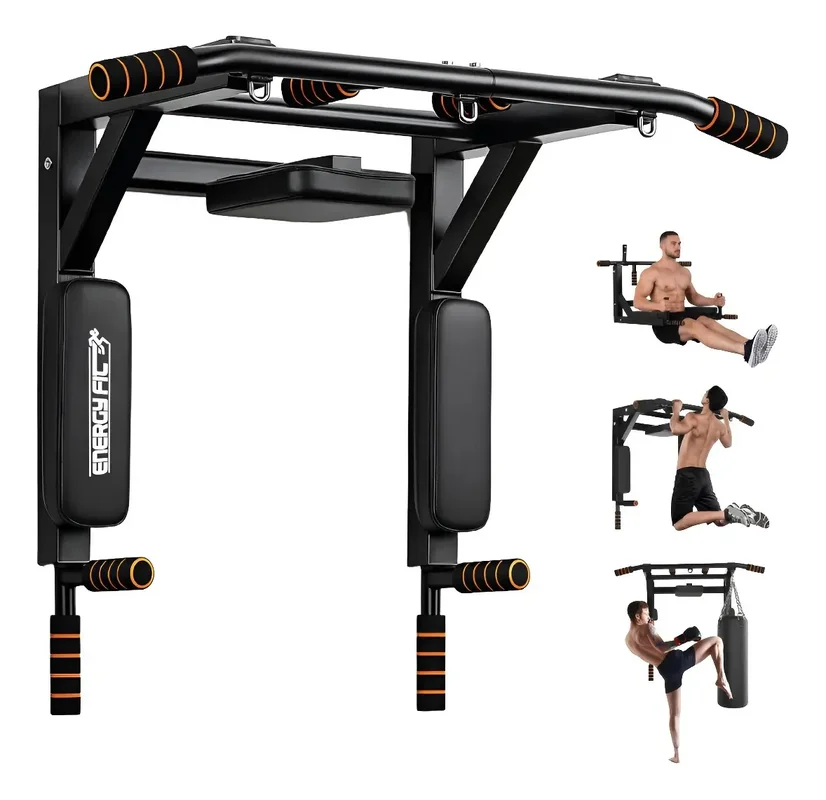 Barra Dominadas Pared Desmontable 300kg Reforzada Energy Fit Acero - Stock disponible - Deportes y Entretenimiento