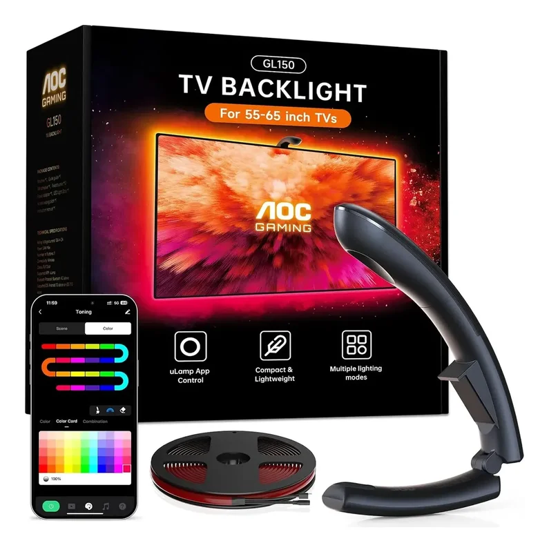 Luz Led Aoc Gl150 Para Tv 5565 Rgb Control App - Stock disponible - Productos para Mascotas