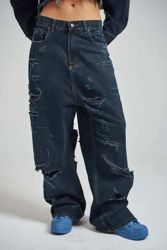 Mercado Jean Wider Darkblue De Mujer 47 Street - Stock disponible - Ropas y Calzados