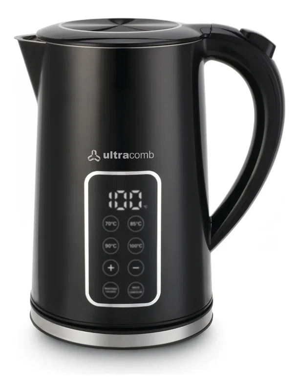 Pava Eléctrica Ultracomb Pe4930 Con Pantalla Táctil Y Selector De Temperatura - Negro - Stock disponible
