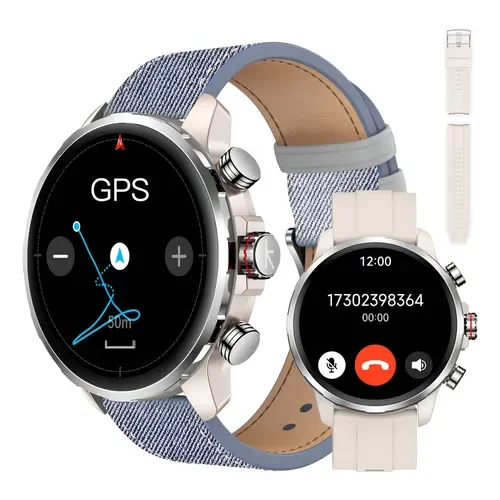 Dias Reloj Smartwatches Inteligente Kieslect Kr 3 Gps Oro - Caqui - Mesh - Azul Claro - Plateado - Stock disponible - Electrónica