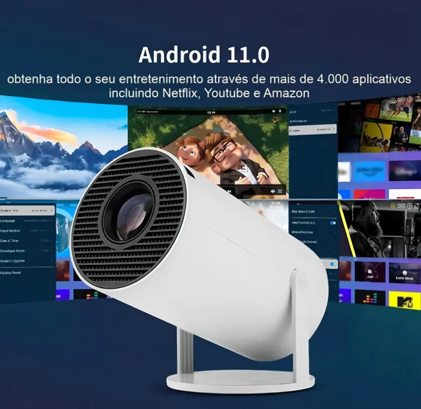 Proyector Portátil 4k Hy300 Full Hd Wifi Hdmi Android 11 Bt 5.0 - Stock disponible - Deportes y Entretenimiento