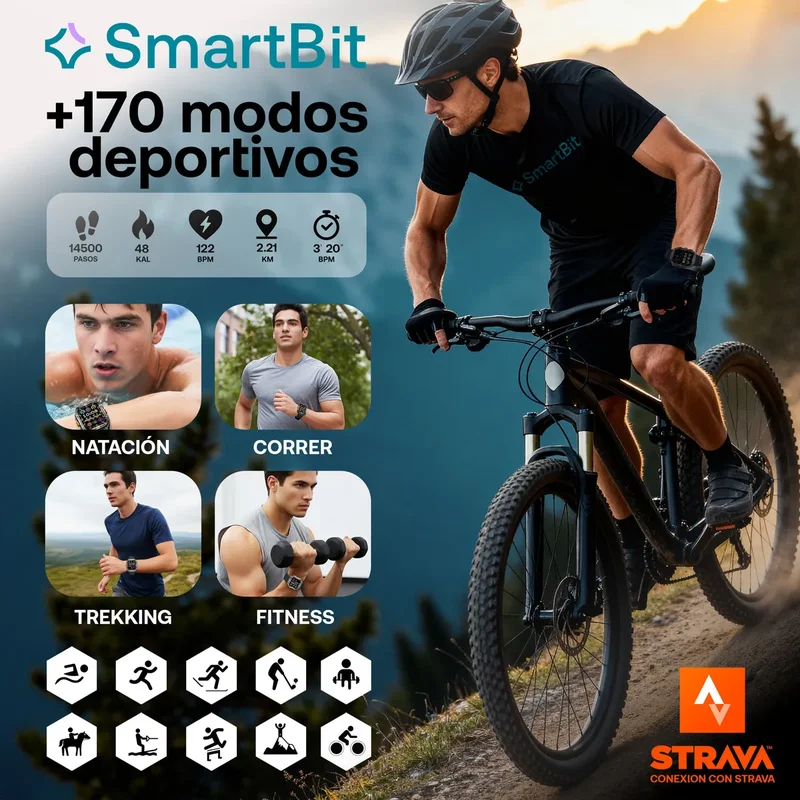 Reloj Inteligente Hombre Gps Integrado Satelital Smartbit Armor Smartwatch Sumergible 50 Metros +170 Deportes Llamadas Mensajes Acero Inoxidable Super Amoled 15 Dias De Bateria Malla Extra - Stock disponible - Deportes y Entretenimiento
