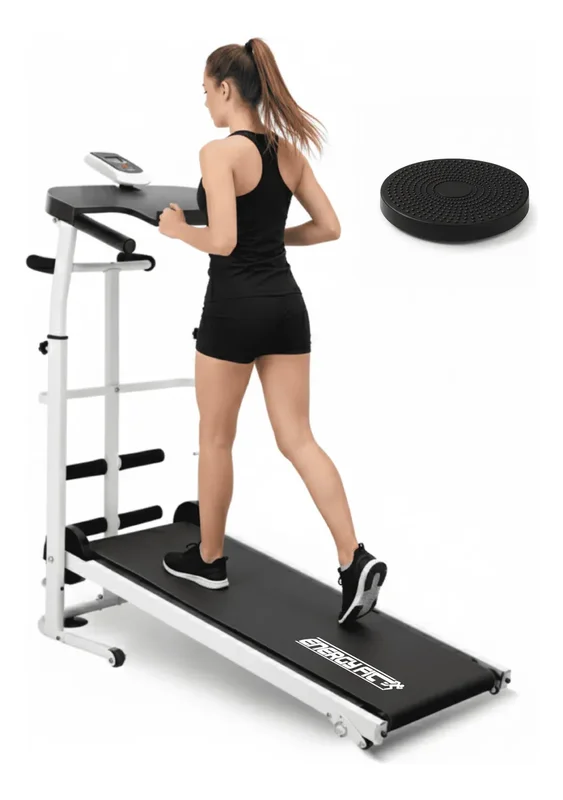 Cinta Caminadora Correr Magnetica 120 Kgs Energy Fit + Rueda - Color Blanco - Stock disponible - Productos para Mascotas