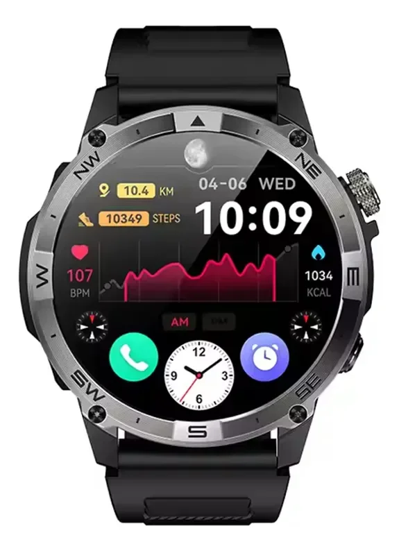 Smartwatch Carrello Cr Geo Plus Gps Amoled 1,43 Reloj Negro Negro Liso Negro Negro - Stock disponible - Electrónica