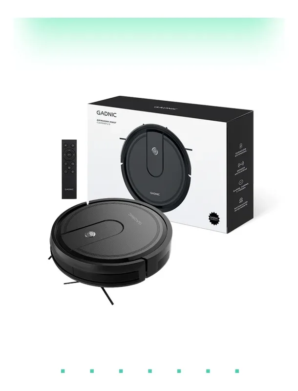 Aspiradora Robot Gadnic 5 Modos Limpieza Trapeo Inteligente Depósito de Agua Polvo Control App Conexion Inalambrica Sensores Anti‐Colisión Anticaída - Stock disponible - Electrodomésticos