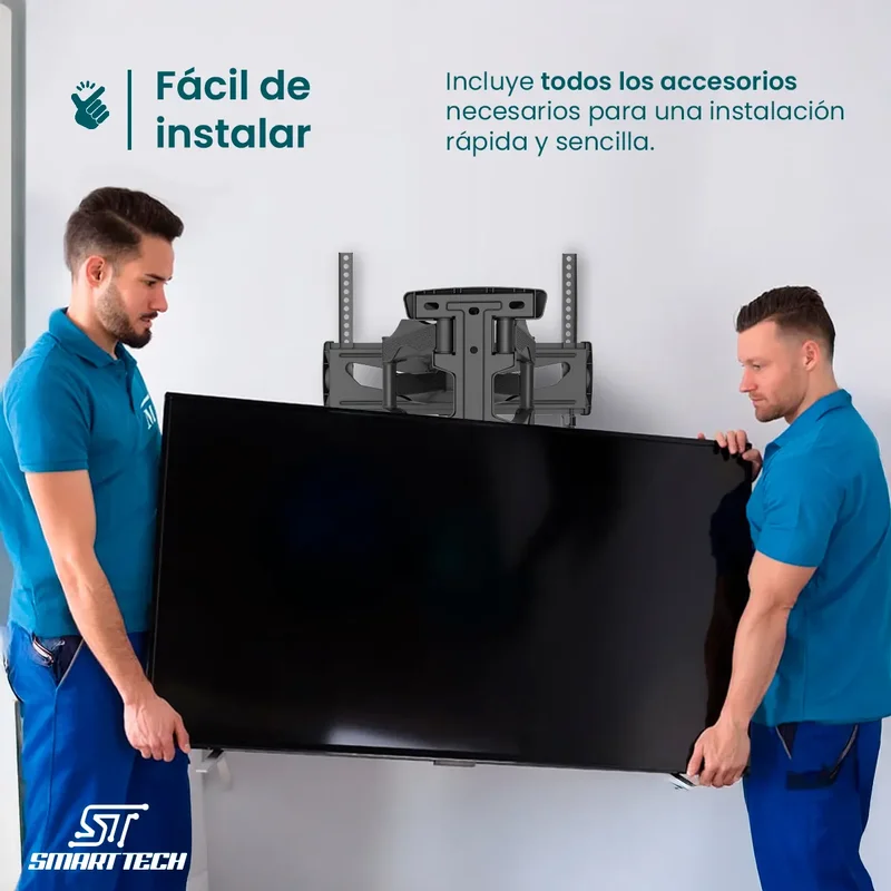 Soporte Led Tv Lcd Smart Tech MF700DL Articulado Doble Brazo Reforzado 32 40 42 43 46 47 49 50 52 55 60 65 75 Pulgadas Color Negro - Stock disponible - Electrónica