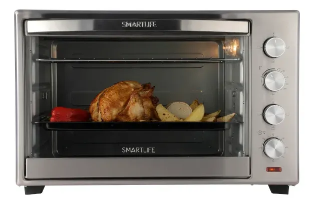 📺 Horno Eléctrico Smartlife Convección Spiedo 50 L 6 Funciones