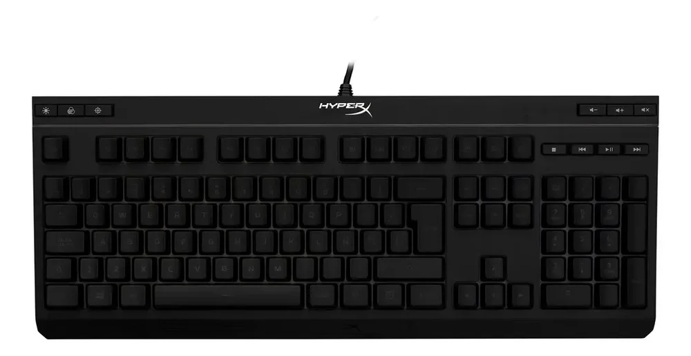 Teclado HyperX Alloy QWERTY Membrana español latinoamérica color negro con luz RGB - Stock disponible - Electrónica