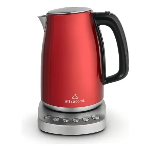 Pava Eléctrica Digital Ultracomb Pe-4911 2200w 1,l Base 360º Color Bordó - Stock disponible