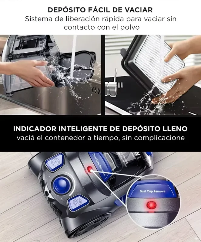 Aspiradora Ciclónica Gadnic 2000w Filtro Lavable Rebobinado Automático De Cable - Stock disponible - Electrodomésticos