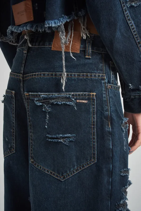 Mercado Jean Wider Darkblue De Mujer 47 Street - Stock disponible - Ropas y Calzados