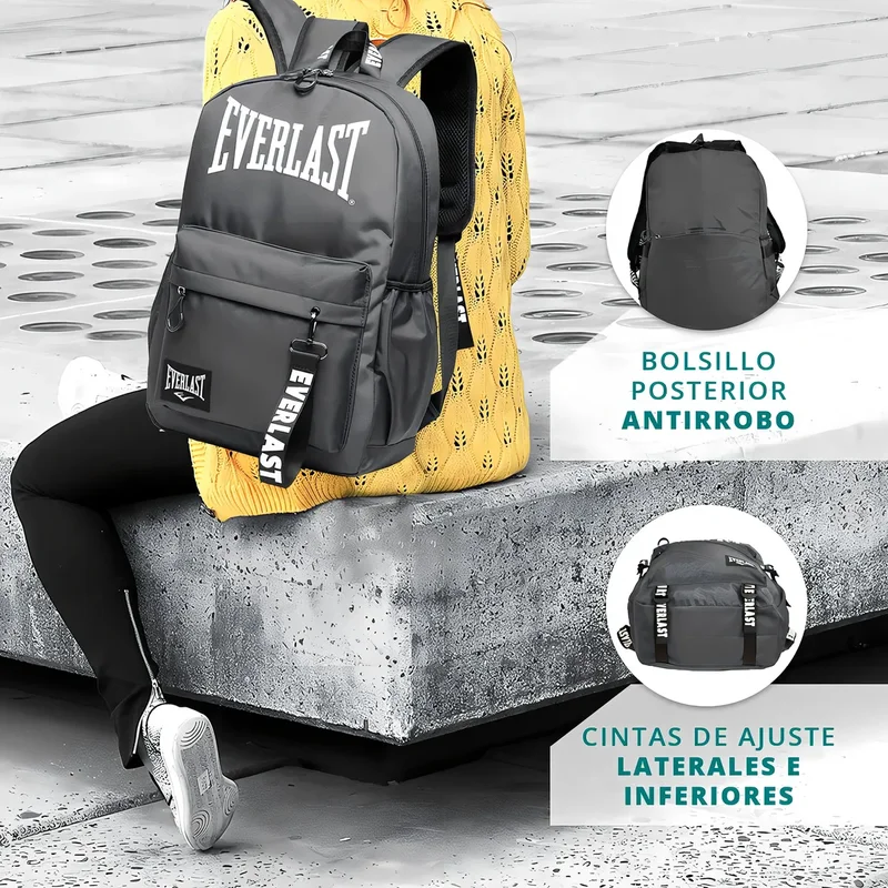 Mochilas Urbana Para Secundario Universidad Adolescentes Color Gris Diseño de la tela Liso - Stock disponible - Equipajes y Bolsos