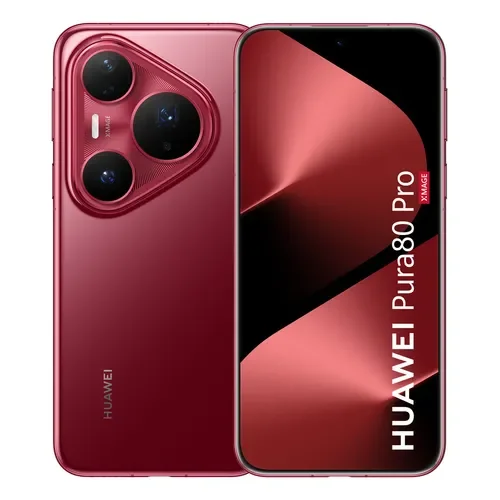 Celular HUAWEI Pura 80 Pro Smartphone 12GB+512GB, Cámara Ultra Chroma de 1 Pulgada, Cámara Macro Telefoto de Ultra Iluminación, Cancelación de Ruido con IA, Batería 5170 mAh, Rojo - Stock disponible