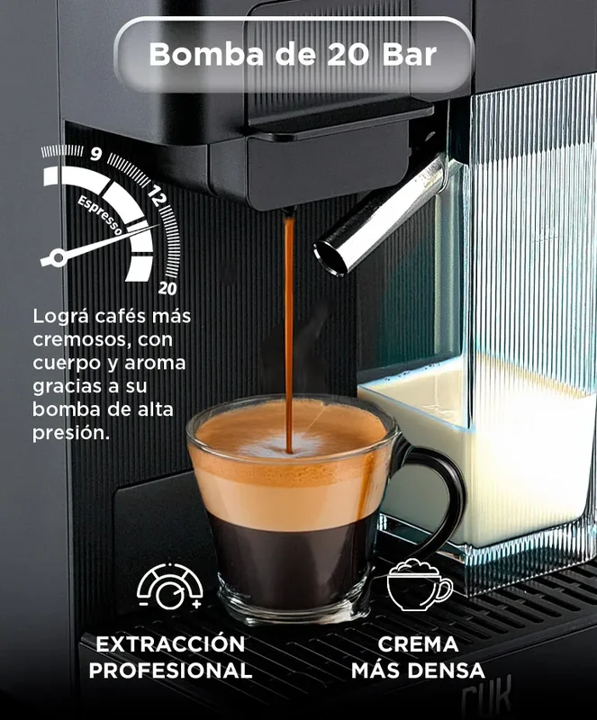 Cafetera Automática Cuk By Gadnic Torino I Expreso Espumador 20 Bares - Stock disponible - Electrodomésticos