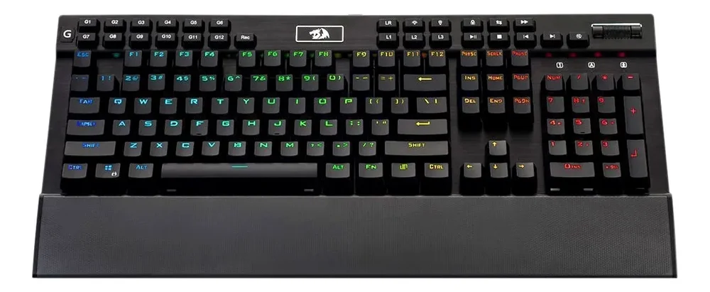 Teclado Redragon Yama QWERTY Outemu Purple español latinoamérica color negro con luz RGB - Stock disponible - Electrónica