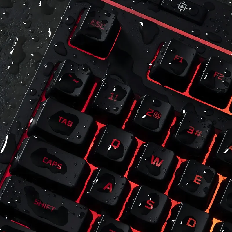 Teclado HyperX Alloy QWERTY Membrana español latinoamérica color negro con luz RGB - Stock disponible - Electrónica