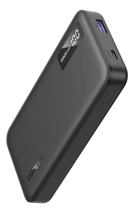 Power Bank Cargador Portatil UGREEN 10000mAh Bateria 20w Externa Alta Capacidad con USB Carga Rapida y USB C para Celular Color Negro dual para Viajes Carga Multiple Segura Display LED - PB311 25742 - Stock disponible - Electrónica